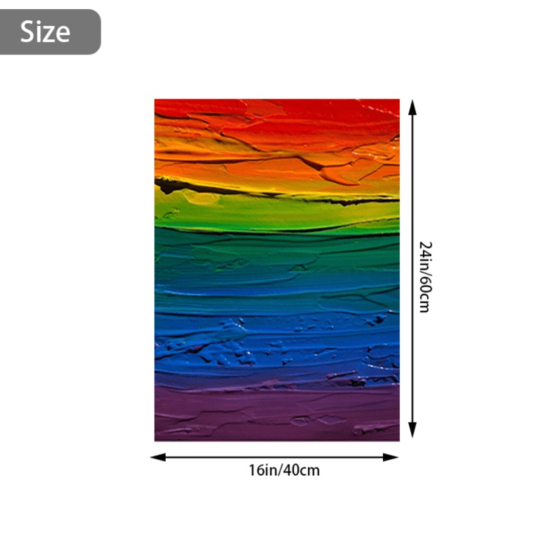 1pc, Hand-Painted Rainbow Pride Flag Art - Perfect Christmas Gift for LGBTQ+ Community
