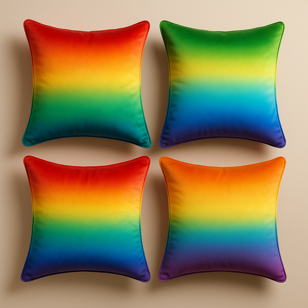 Velvet Pride Gradient Throw Pillows