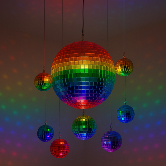 Hanging Rainbow Disco Chandelier