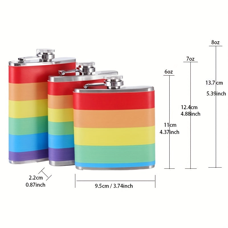 Rainbow Patch Stainless Steel Wine Bottle & Jug
