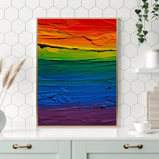 1pc, Hand-Painted Rainbow Pride Flag Art - Perfect Christmas Gift for LGBTQ+ Community